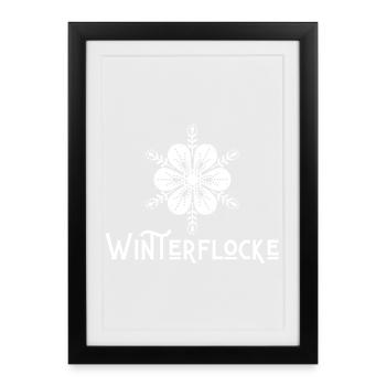 Winter Flake - Vocabulaire - Mots oubliés - Affiche encadrée (27 × 37 cm) - noir - Devant