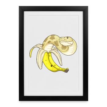 Snake Banana - Framed poster (27 × 37 cm) - black - Front