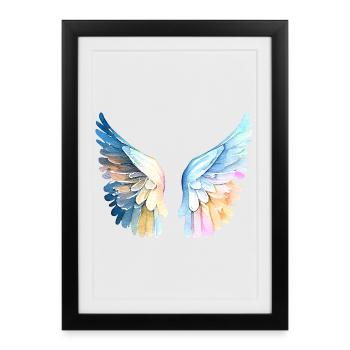 Ailes d'Ange Pastel Angelwings - Framed poster (27 × 37 cm) - black - Front