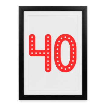 ANNIVERSARY. HAPPY BIRTHDAY. HAPPY BIRTHDAY. - Framed poster (27 × 37 cm) - black - Front