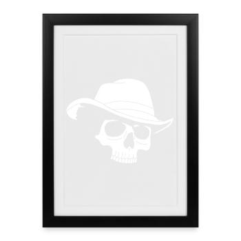 Cowboy Skull - Framed poster (27 × 37 cm) - black - Front
