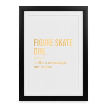 Patinage artistique Patinage artistique Patinage artistique - Affiche encadrée (27 × 37 cm) - noir - Devant