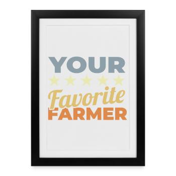 Meilleur agriculteur - Affiche encadrée (27 × 37 cm) - noir - Devant