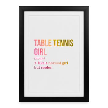 Table Tennis Table Tennis Table Tennis - Framed poster (27 × 37 cm) - black - Front