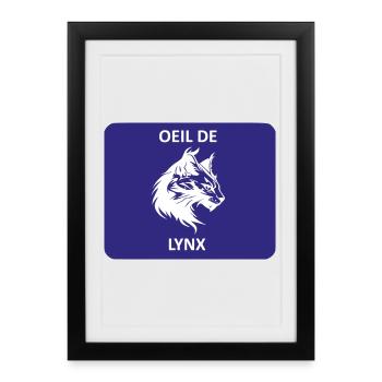 Oeil de lynx - Affiche encadrée (27 × 37 cm) - noir - Devant