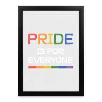 LGBTQ Pride Month - Pride is For Everyone - Framed poster (27 × 37 cm) - black - Front