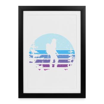 Women's Hiking - Framed poster (27 × 37 cm) - black - Front