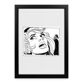 34 Fille - Affiche encadrée (27 × 37 cm) - noir - Devant