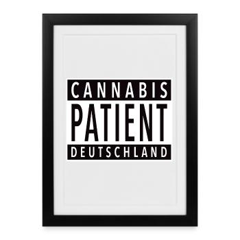 Cannabis Patient Deutschland - Gerahmtes Poster (27 × 37 cm) - Schwarz - Vorne