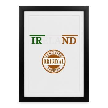 Flag of Ireland, Irish Pride - Framed poster (27 × 37 cm) - black - Front