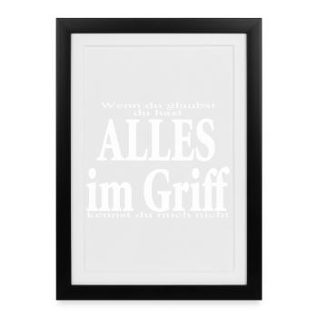 Pensez-vous que vous avez tout sous contrôle - Affiche encadrée (27 × 37 cm) - noir - Devant