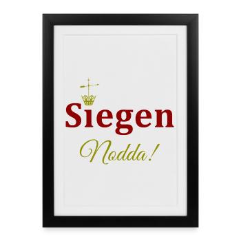 Krönchen Stadt Siegen / Nodda - Gerahmtes Poster (27 × 37 cm) - Schwarz - Vorne