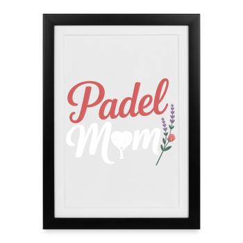 Padel Mom - Framed poster (27 × 37 cm) - black - Front
