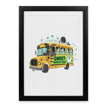 Ghost Transport Squad Van Design - Framed poster (27 × 37 cm) - black - Front