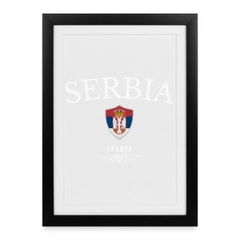 Serbian pride, born in Serbia - Framed poster (27 × 37 cm) - black - Front