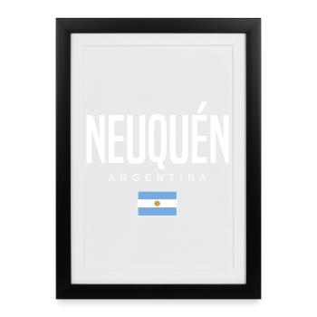 Neuquén Argentine Argentine - Affiche encadrée (27 × 37 cm) - noir - Devant