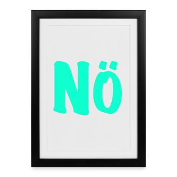 Lower Austria - no desire - anti - against - Framed poster (27 × 37 cm) - black - Front