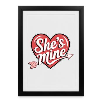 She's Mine Heart Arrow - Framed poster (27 × 37 cm) - black - Front