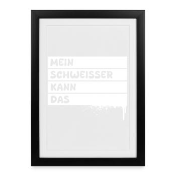 Welder as a profession - Framed poster (27 × 37 cm) - black - Front