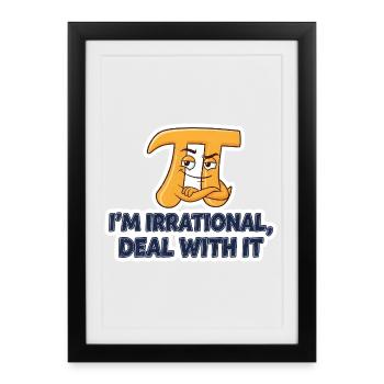 Mathematics Saying Irrationality - Framed poster (27 × 37 cm) - black - Front