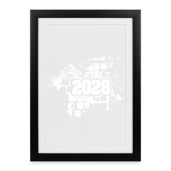 Œuvre d'art 2028 - Affiche encadrée (27 × 37 cm) - noir - Devant