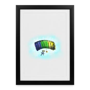 parachute - Framed poster (27 × 37 cm) - black - Front
