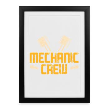 Mécanicien automobile Mécatronicien Technicien Tournevis Cadeau - Affiche encadrée (27 × 37 cm) - noir - Devant