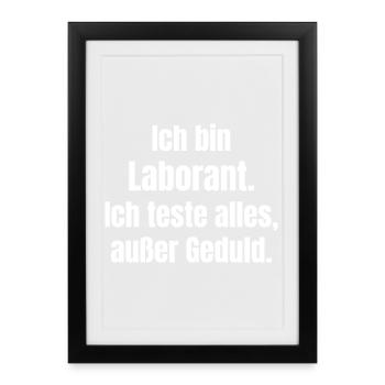 Laboratory Technician Saying Patienceless - Framed poster (27 × 37 cm) - black - Front