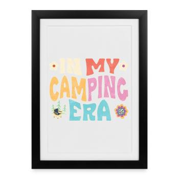 À l’époque du camping - Affiche encadrée (27 × 37 cm) - noir - Devant