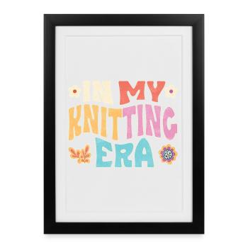 In my knitting era - Framed poster (27 × 37 cm) - black - Front