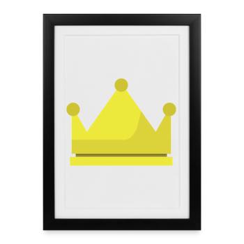 Crown - Framed poster (27 × 37 cm) - black - Front