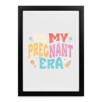 Pendant ma grossesse - Affiche encadrée (27 × 37 cm) - noir - Devant