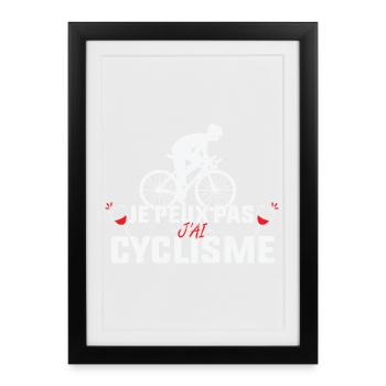 I Can't I Have Cycling and the Aperitif - Framed poster (27 × 37 cm) - black - Front