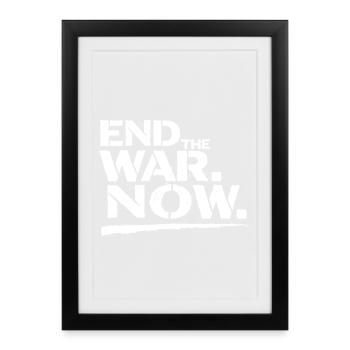 Mettre fin à la guerre maintenant Déclaration pour la paix - Affiche encadrée (27 × 37 cm) - noir - Devant