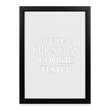 Official Christmas Cookie Tester - Framed poster (27 × 37 cm) - black - Front
