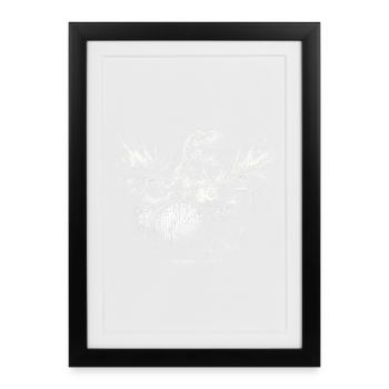 Dinosaur T-Rex Drums Drummer Rock Dino - Framed poster (27 × 37 cm) - black - Front