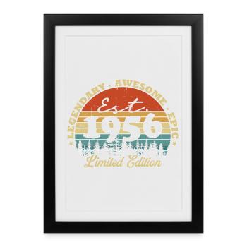 Legendary since 1956 – Vintage Birthday Gift - Framed poster (27 × 37 cm) - black - Front