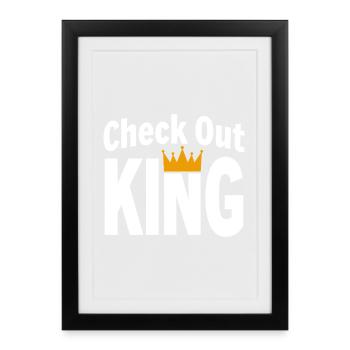 Checkout King Dart Crown Sport Outfit - Framed poster (27 × 37 cm) - black - Front