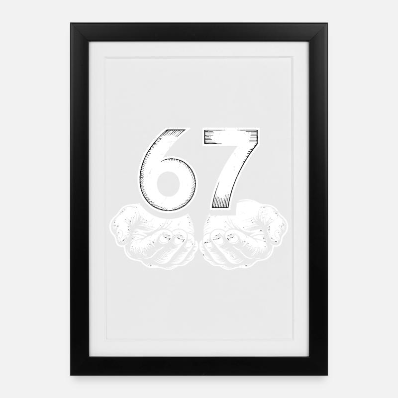Six Seven Gen Z - Gerahmtes Poster (27 × 37 cm) - Schwarz
