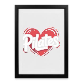 Pilates Heart Design - Framed poster (27 × 37 cm) - black - Front