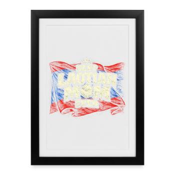 Racine laotienne du Laos : meilleure maman laotienne de tous les temps - Affiche encadrée (27 × 37 cm) - noir - Devant