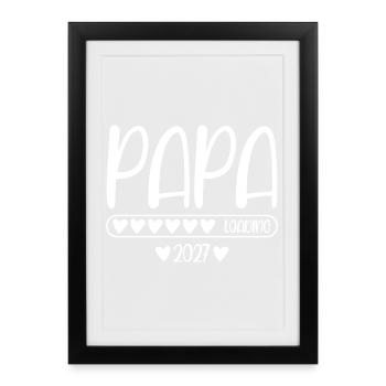 Papa 2027 loading - Framed poster (27 × 37 cm) - black - Front