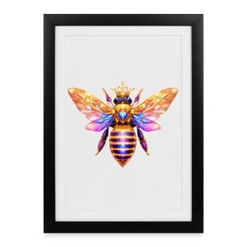 Queen Bee Bienenkönigin - Framed poster (27 × 37 cm) - black - Front