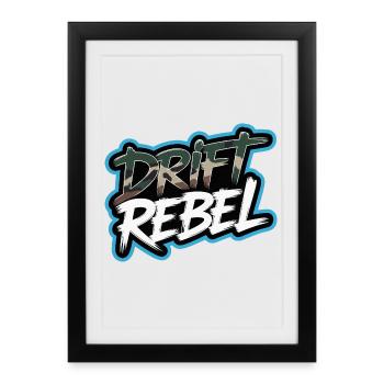 Organisation de réunion de la scène de voitures Drift Rebel - Affiche encadrée (27 × 37 cm) - noir - Devant
