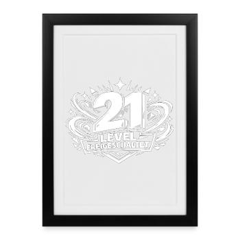 21 levels unlocked - Framed poster (27 × 37 cm) - black - Front