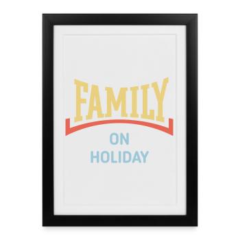 Famille en vacances (Vacances en famille / Concave / 3C) - Affiche encadrée (27 × 37 cm) - noir - Devant