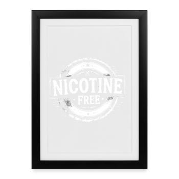 Non-smoker Ex Smoker Nicotine Free - Framed poster (27 × 37 cm) - black - Front