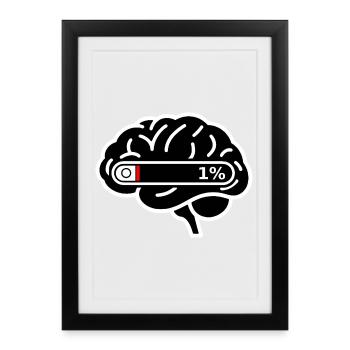 Brain_Loading_1 _Digital_Burnout - Framed poster (27 × 37 cm) - black - Front