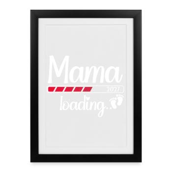 Maman 2027 Chargement Maman Attendante 2027 - Affiche encadrée (27 × 37 cm) - noir - Devant