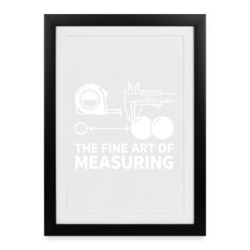 L’art de mesurer la pétanque de boule - Affiche encadrée (27 × 37 cm) - noir - Devant